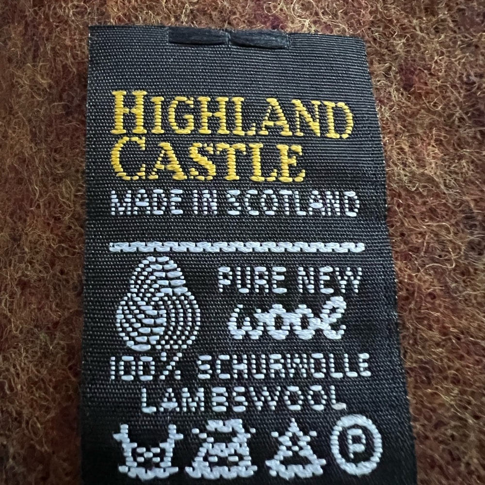 True Warmth Highland Scottish Lambswool Scarf 60”x12” in Autumn Tones